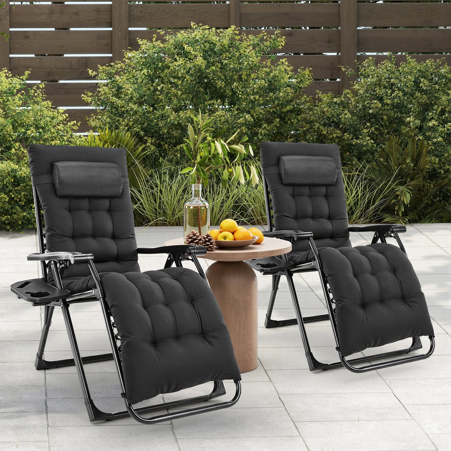 JHK Zero Gravity Recliner Outdoor Folding Lounge Chair