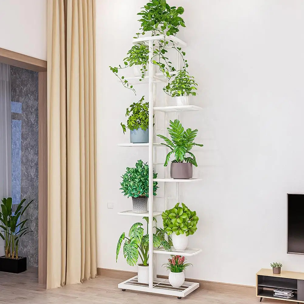 TWISTER.CK 8 Tier Garden Plant Stand Metal Tiered Shelf
