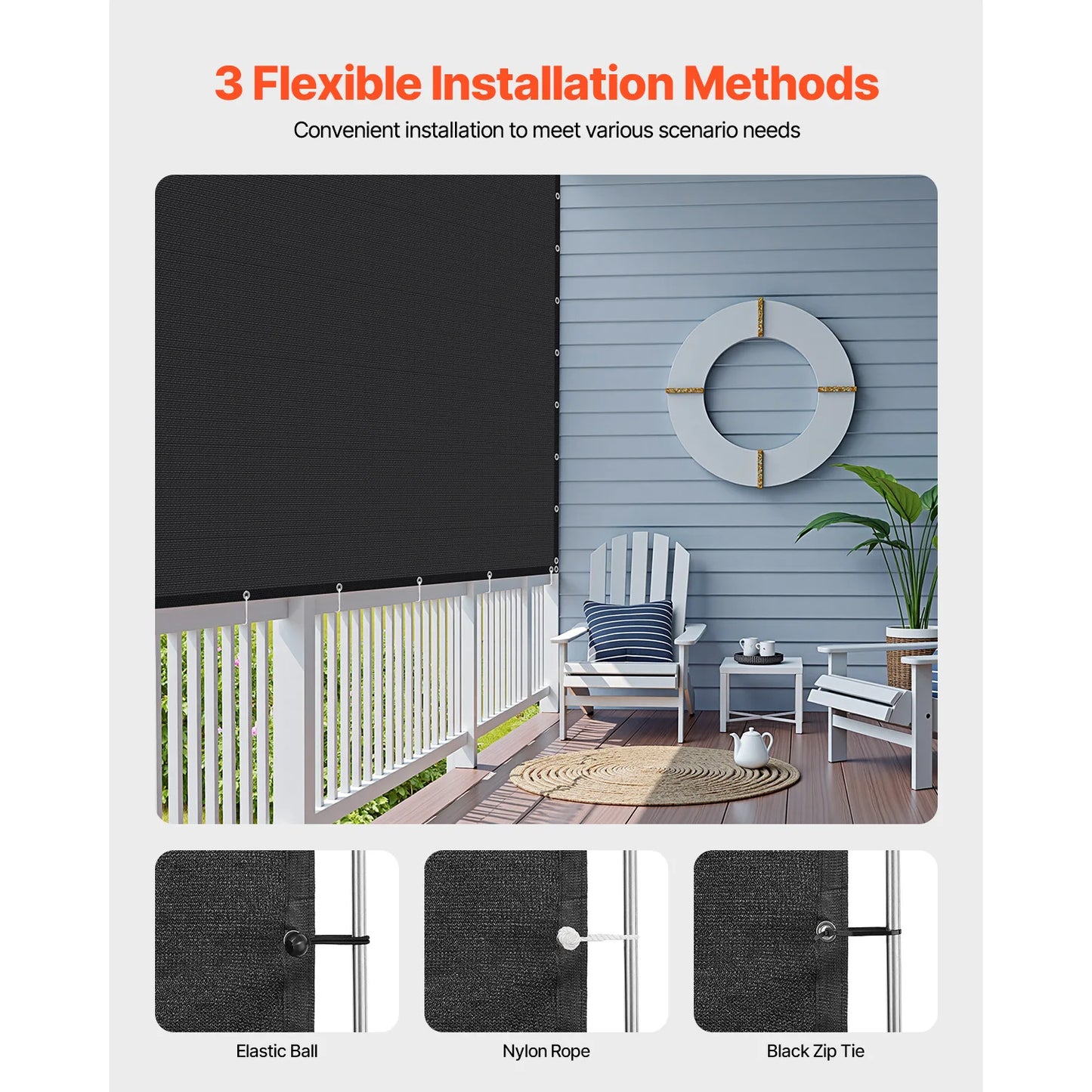 SucceBuy 90 Percent Sun Shade Cloth For Outdoor HDPE Canopy