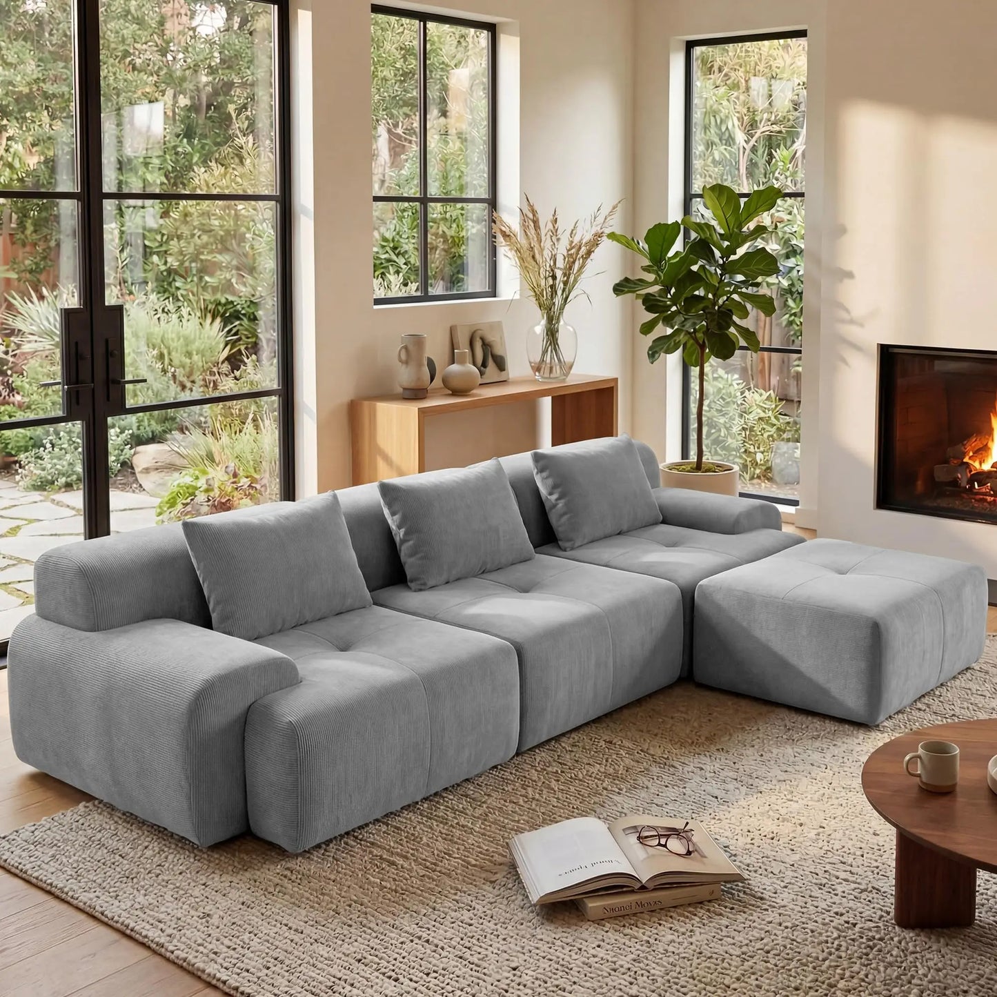 Grusign Modular Sectional Sofa Tufted Cloud Lounge