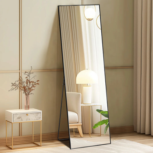 JHK Full Body Wall Mirror With Aluminum Frame Living Room