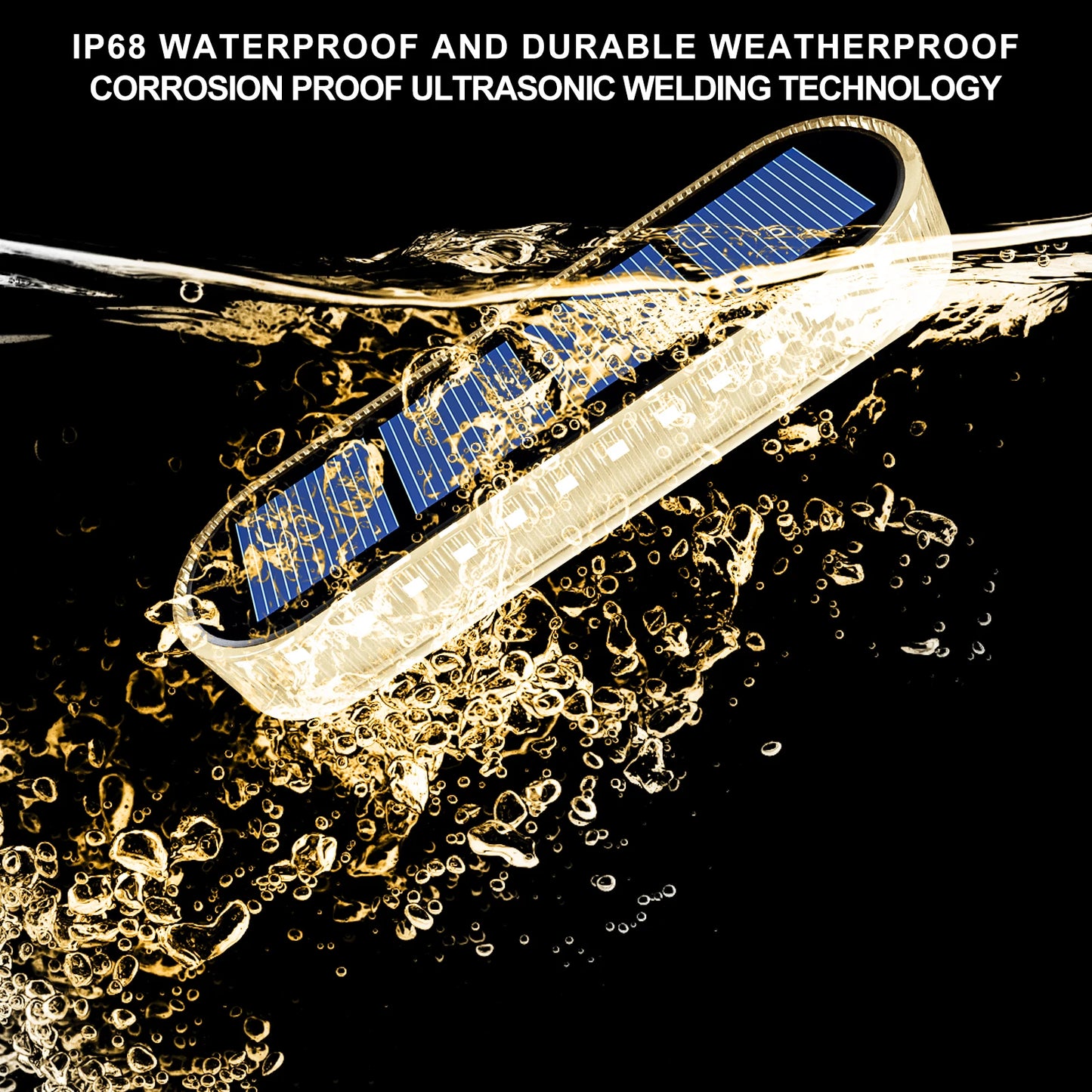 Solar Deck Lights IP68 Waterproof Auto On Off 4 Pack