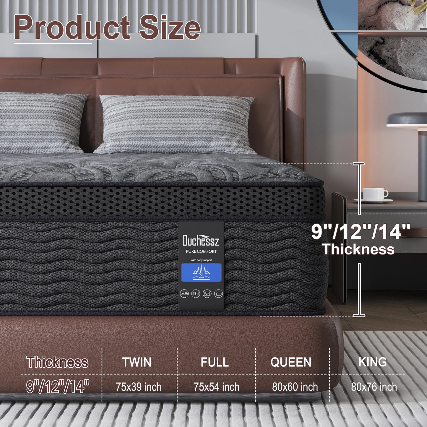 Sweetlove Hybrid Memory Foam Mattress in a Box Euro Top