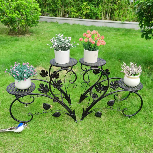 Wisfor 2Pcs Classic Tall Plant Stand Pot Holder Rack