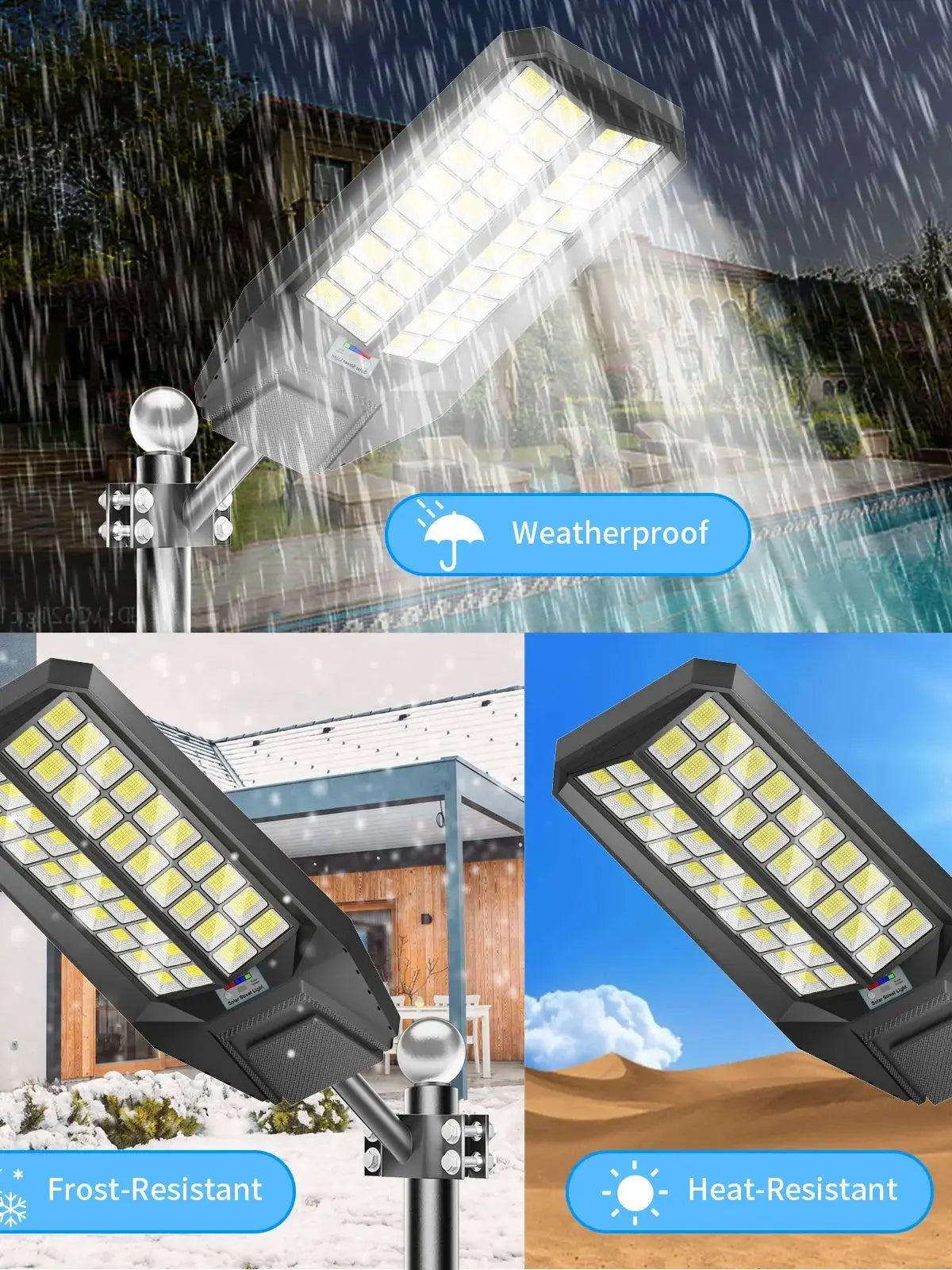 8000W Outdoor Solar Street Light With Motion Sensor IP65 Waterproof