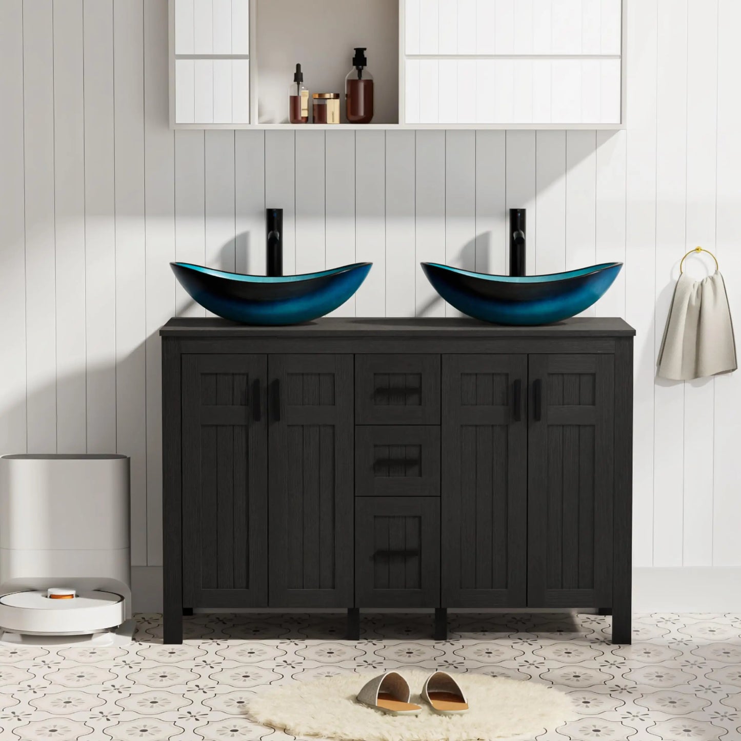 Bathroom Vanity With Vessel Sink Freestanding Cabinet