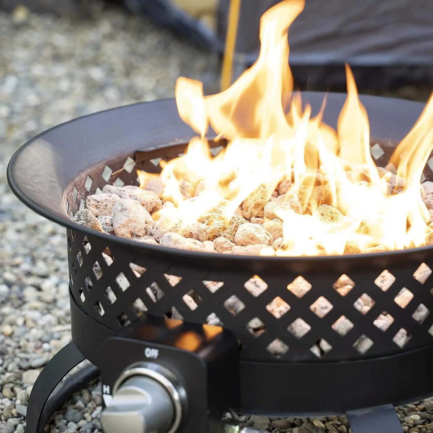 54000 BTU Portable Gas Grill For Camping And Patio With Locking Lid