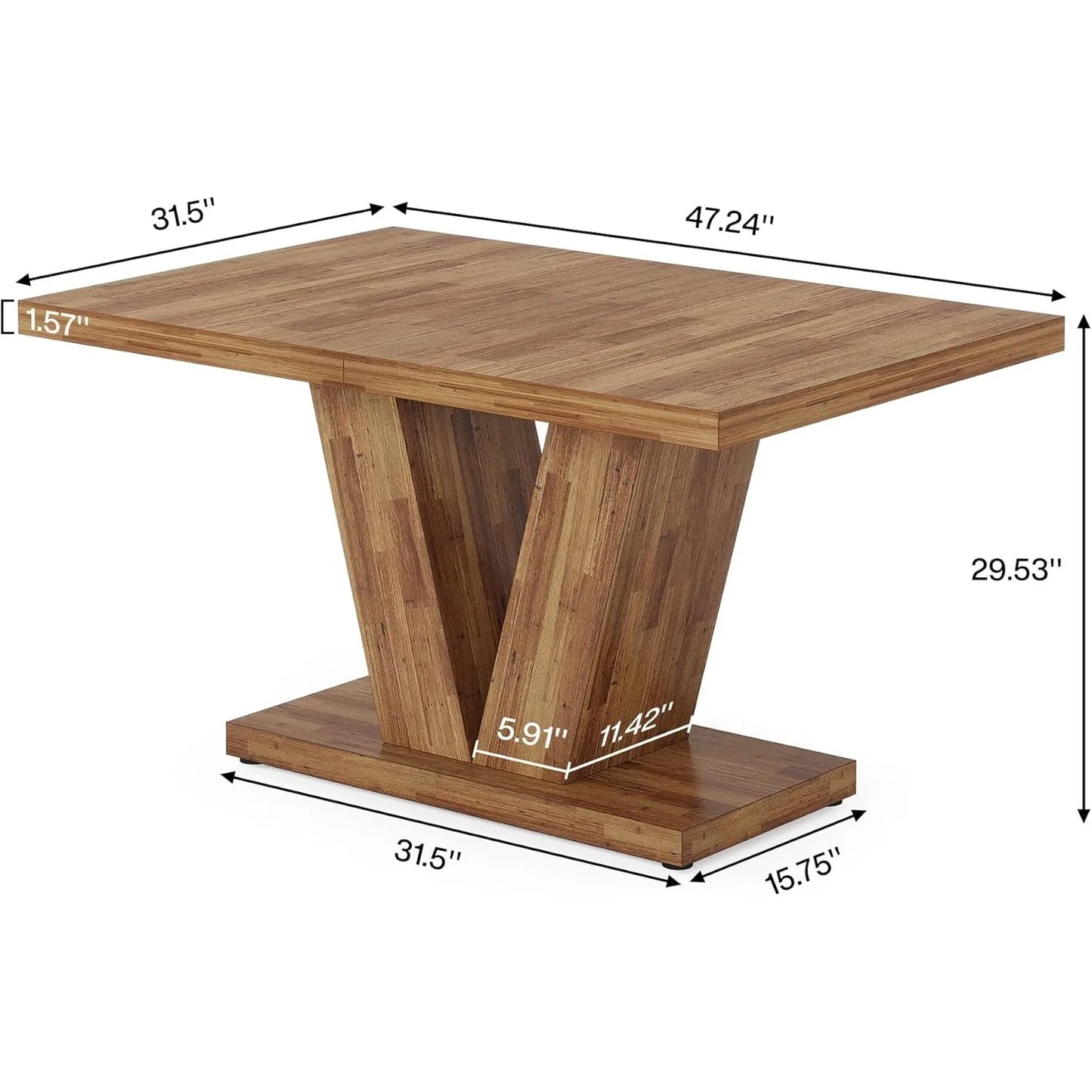 Little Tree Farmhouse Dining Table For Four With Pedestal