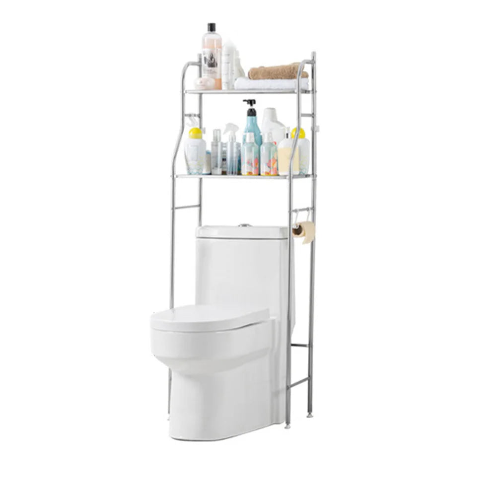 Studyset Over Toilet Storage Shelf 2-Tier Freestanding Metal Bathroom Organizer