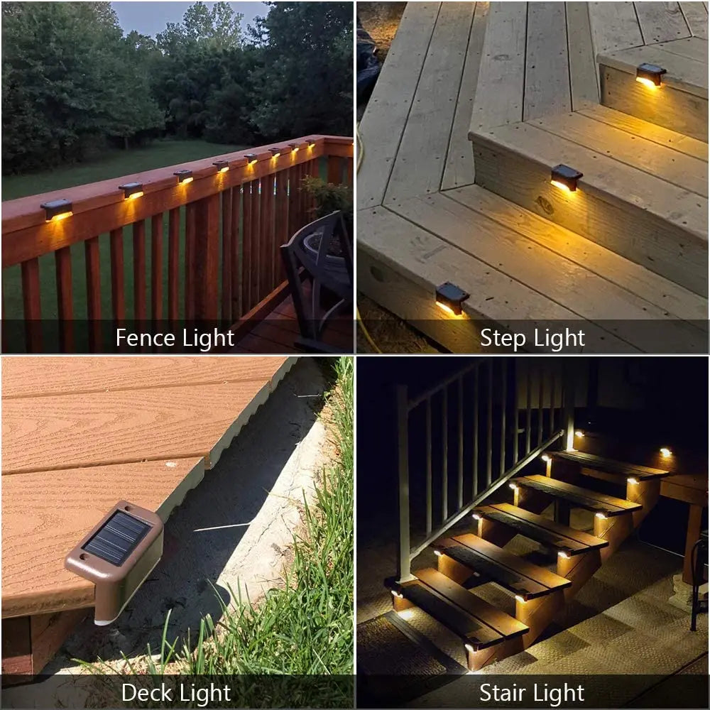 SZRSTH 16Pack Outdoor Solar Deck Lights LED Path Stair Lamps