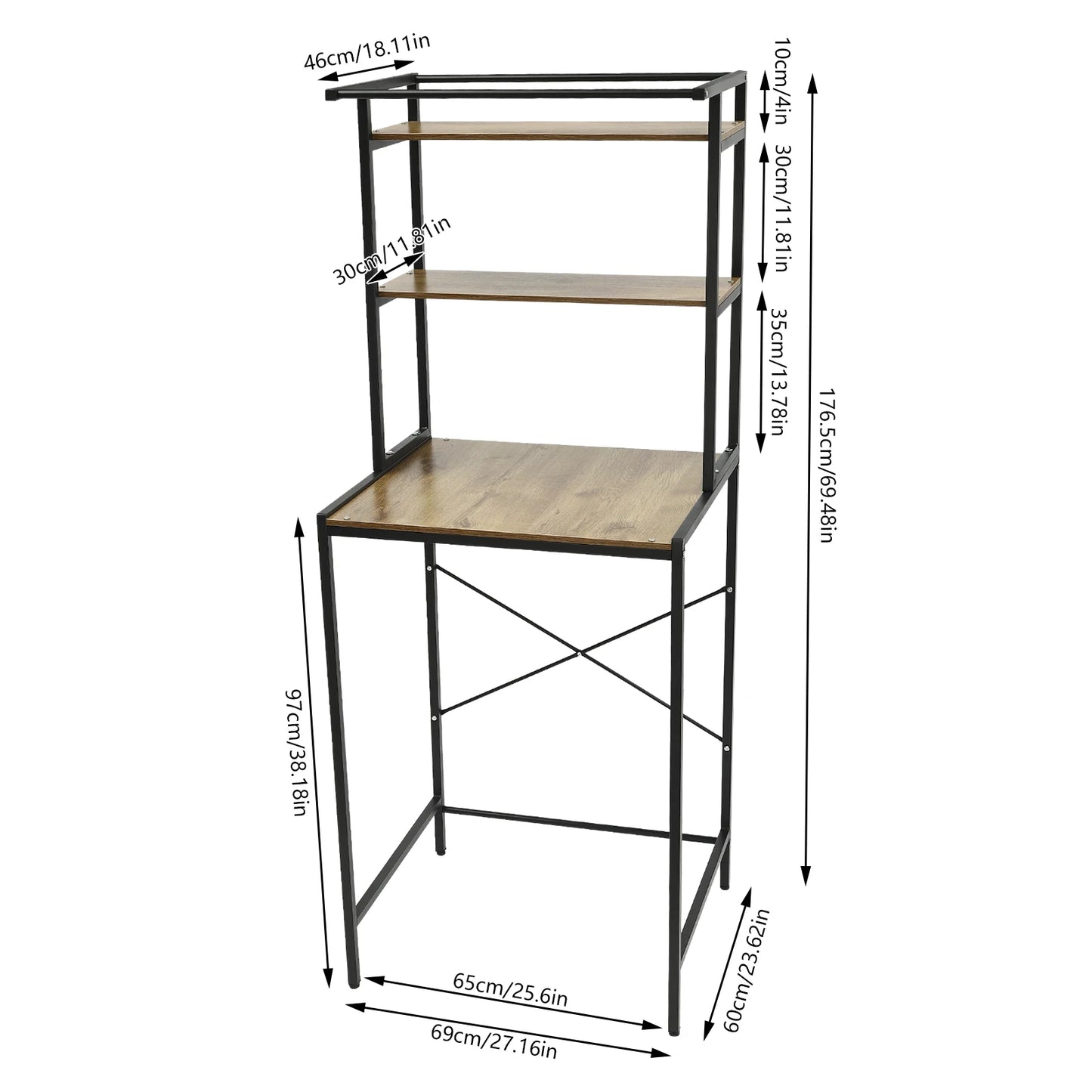 Bymaocar 3 Tier Washer Dryer Shelving Organizer For Laundry
