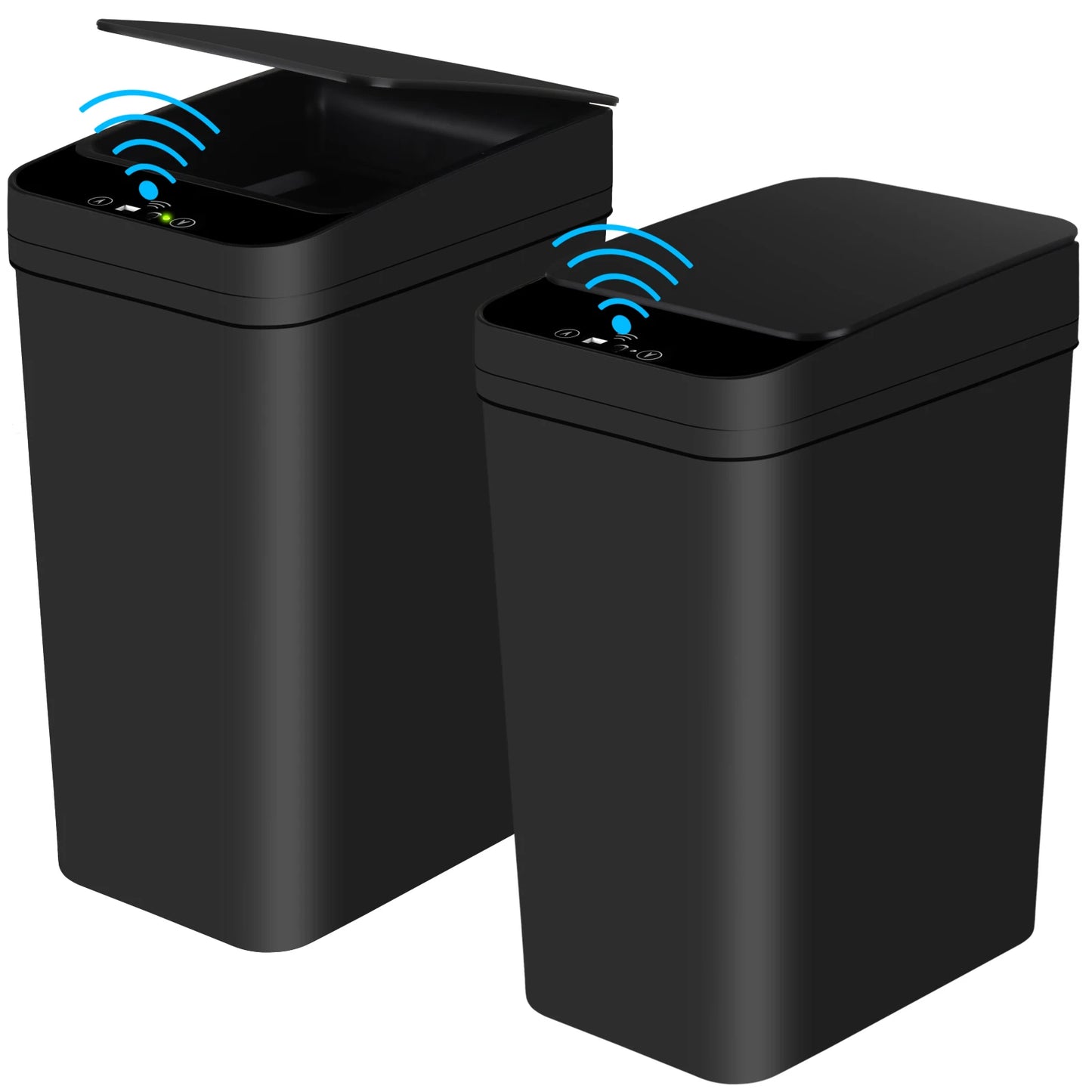 Touchless Motion Sensor Slim Bathroom Trash Can Lid