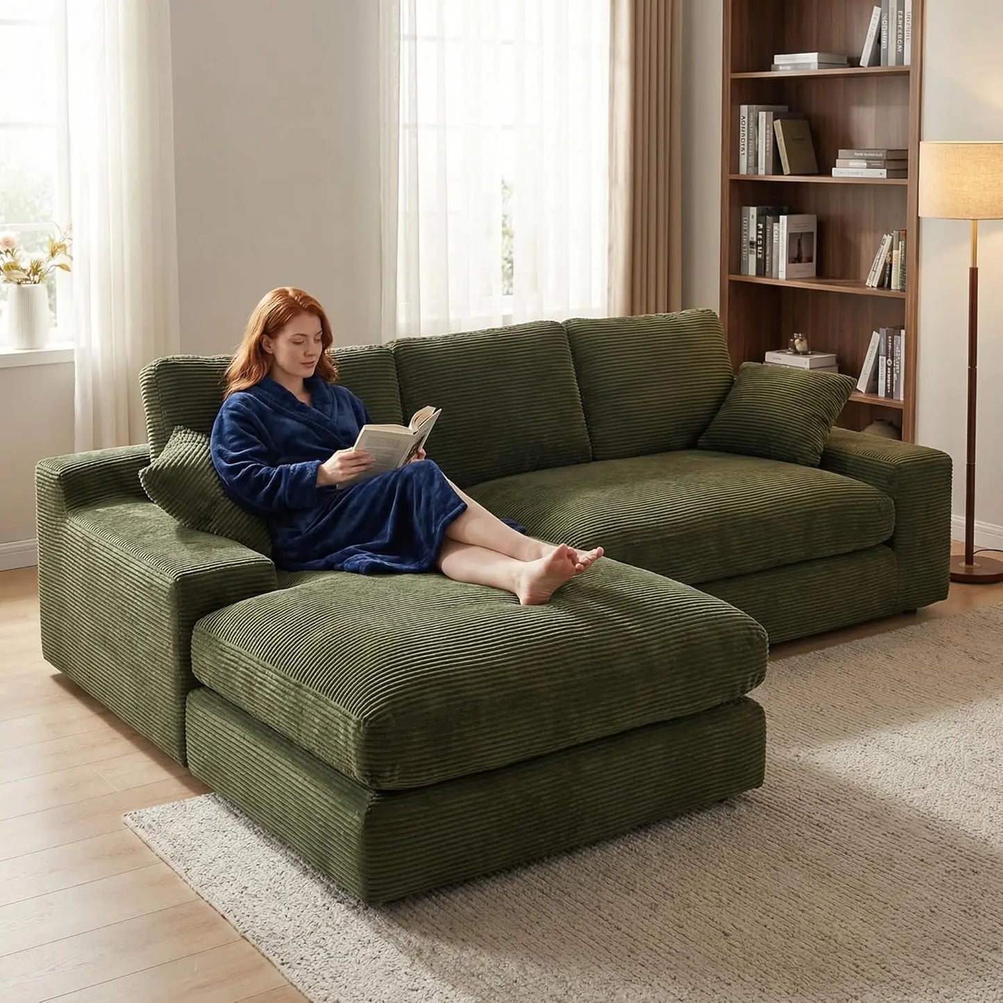 Cloud Sectional Sofa With Chaise L Shaped No Assembly Required