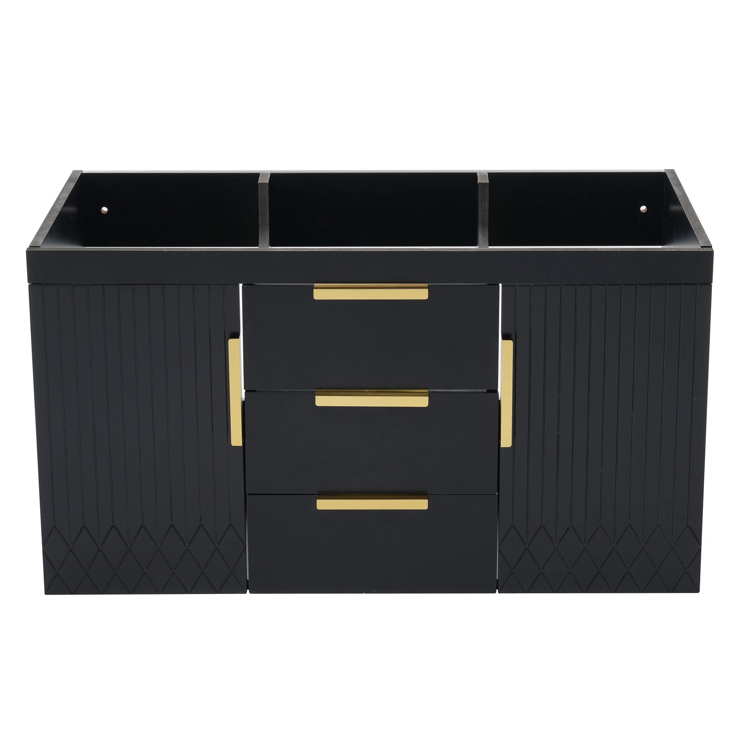 Wall Mounted Floating Bathroom Vanity Cabinet With Two Drawers
