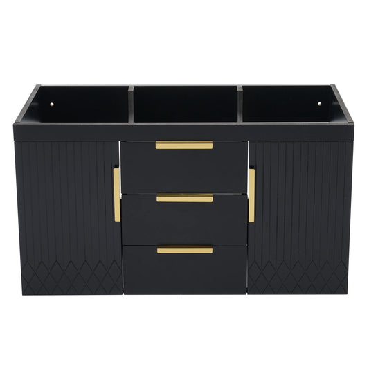 Wall Mounted Floating Bathroom Vanity Cabinet With Two Drawers