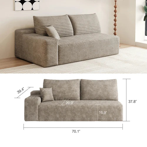 YQXHCN Cloud Modular Sectional Sofa With Ottoman Comfort U Shaped