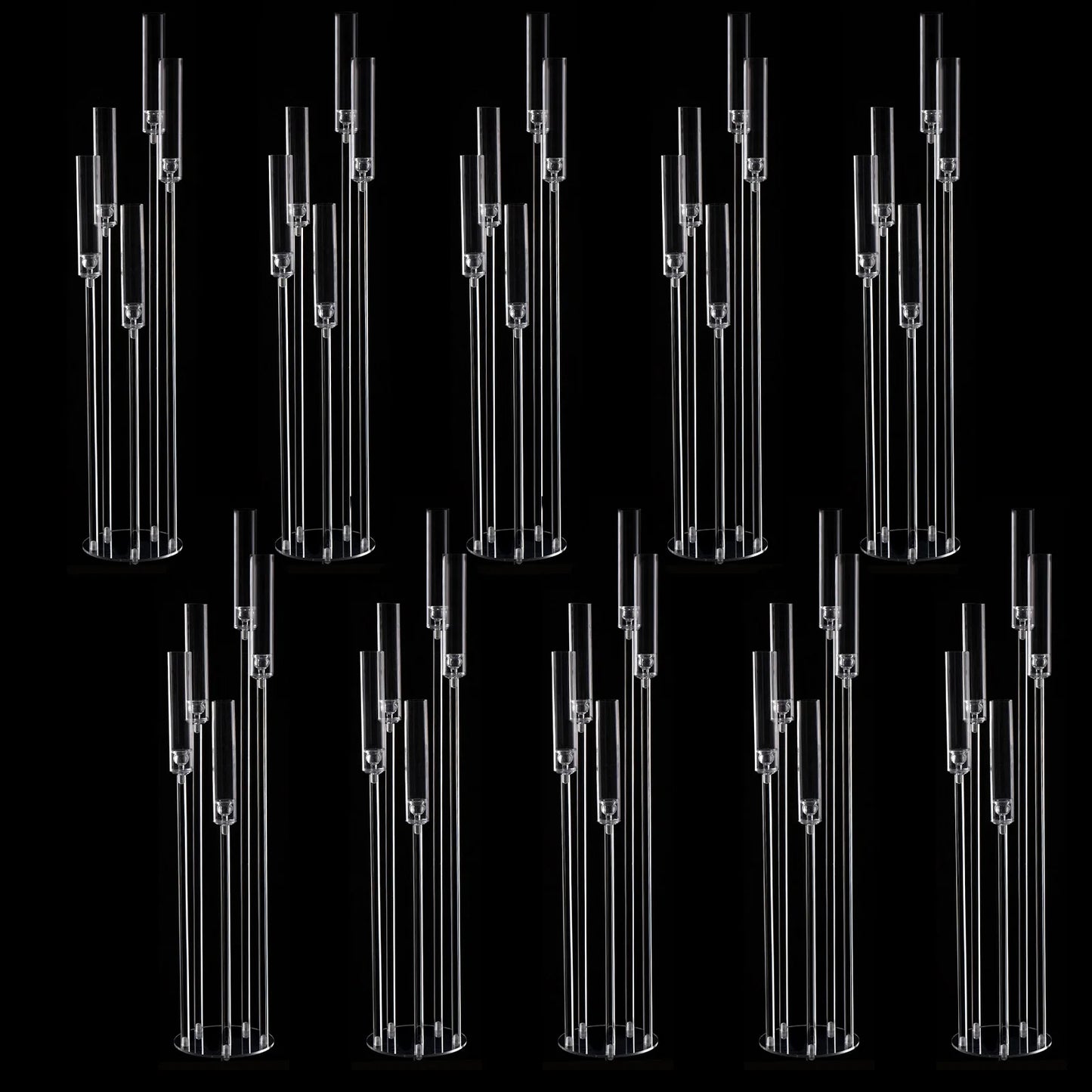 VINCIGANTCandle Acrylic 5 Arm Floor Candelabra Centerpiece for Weddings