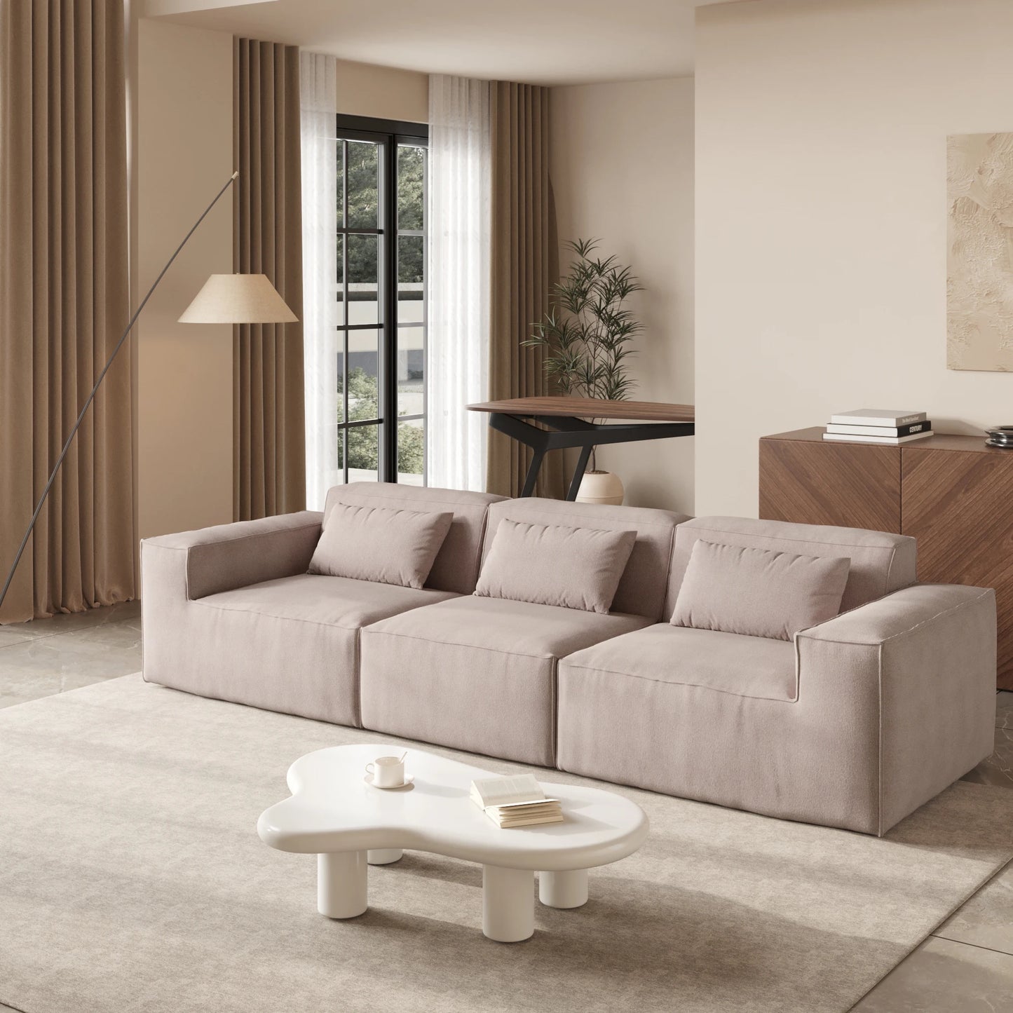 Sdorens Cloud Boneless Couch Sectional Sofa For Living Room
