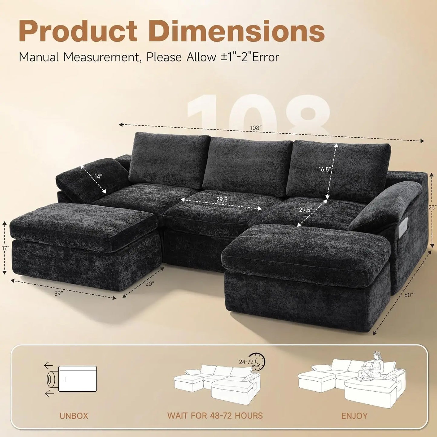 Modular Velvet Cloud Couch Sofa Bed For Living Room