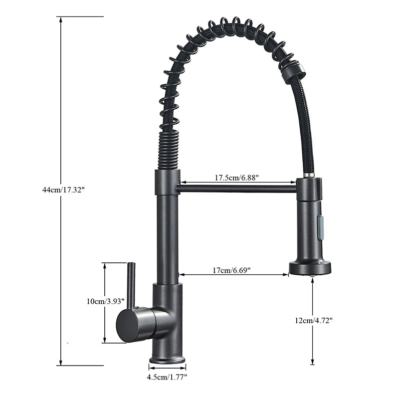 SAFLIHCAR Kitchen Sink Faucet With Single Handle Pull Down Sprayer