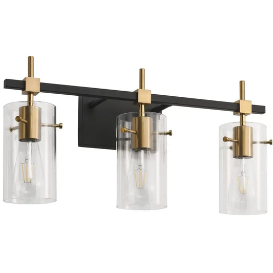 Vintage Vanity Light Fixture Over Mirror Glass Shade Modern Style