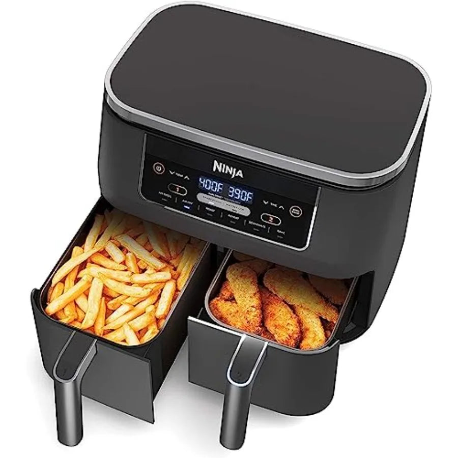 XMSJ 6-In-1 DualZone Air Fryer With Two Baskets For Dishes