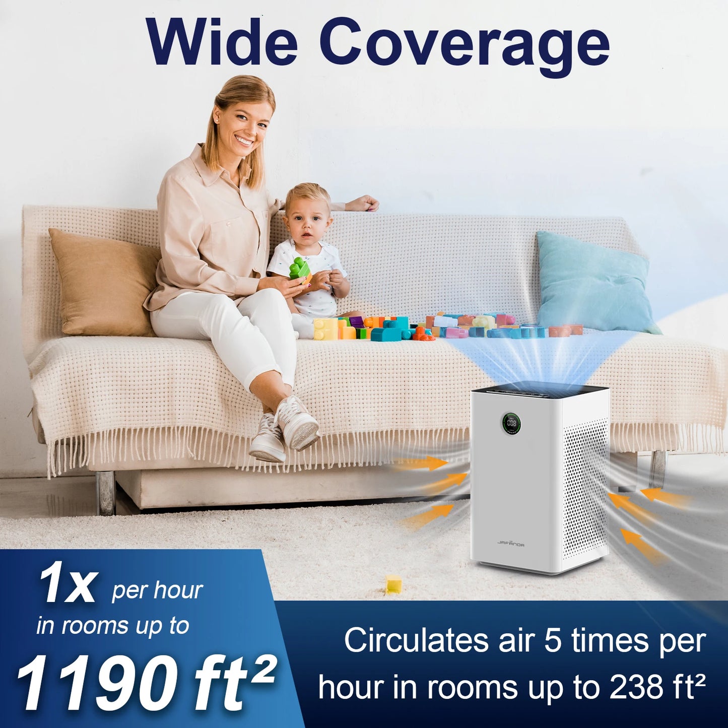 Jafanda Smart WiFi Alexa Air Purifier With True HEPA Filter