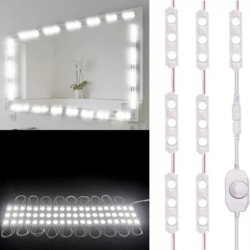LED Vanity Mirror Lights Kit 60 LEDs Dimmable White