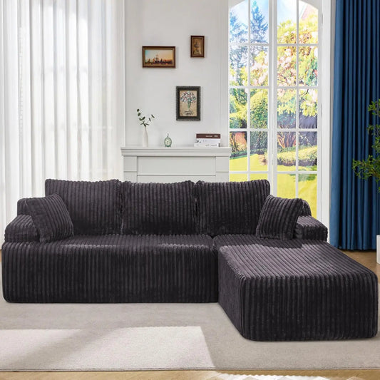 BIANXIANG Modular L-Shape Sectional Sofa With Memory Foam Chaise