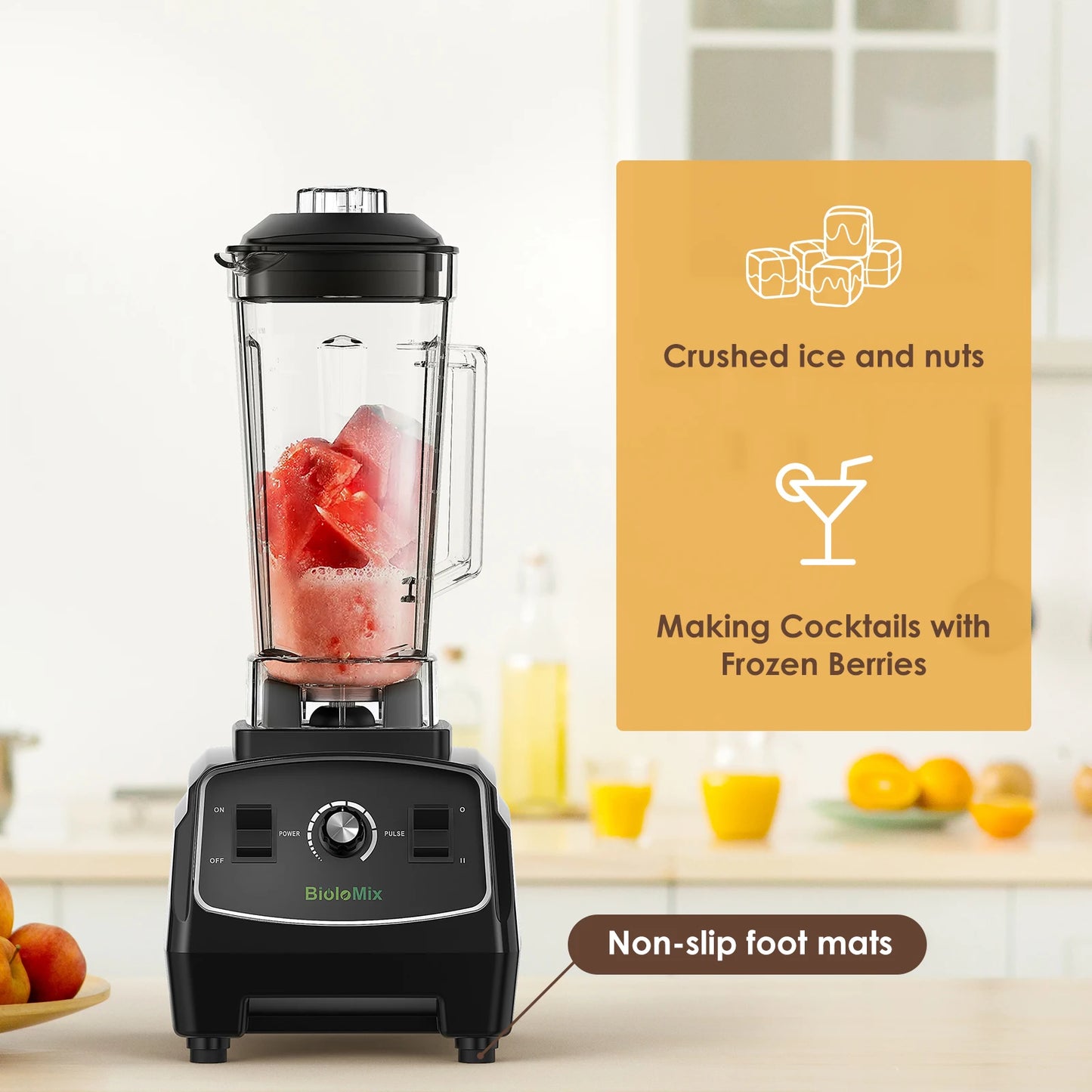 Biolomix Heavy Duty Blender 3HP 2200W Juicer for Smoothies