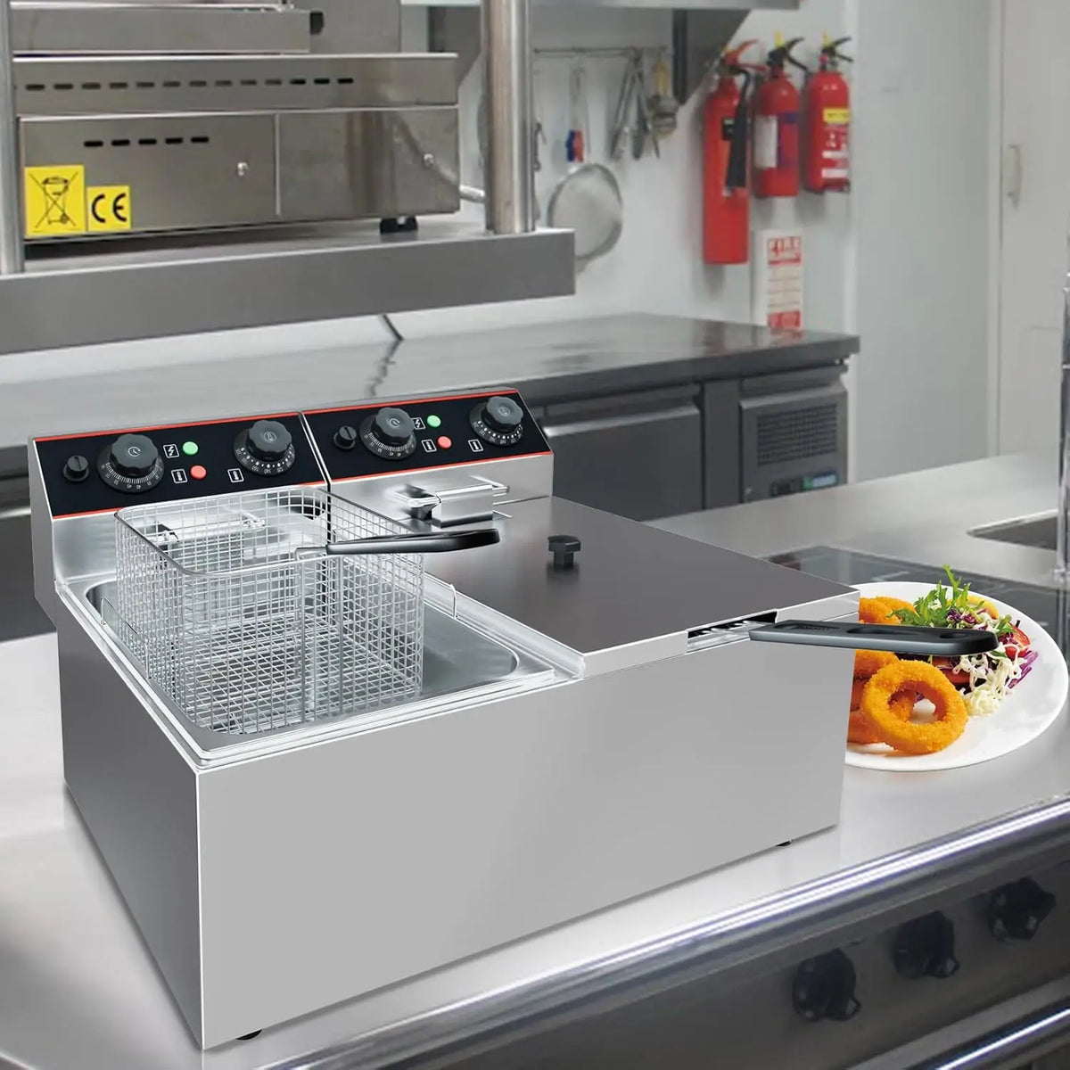 Acekool Commercial Electric Deep Fryer With Dual Baskets