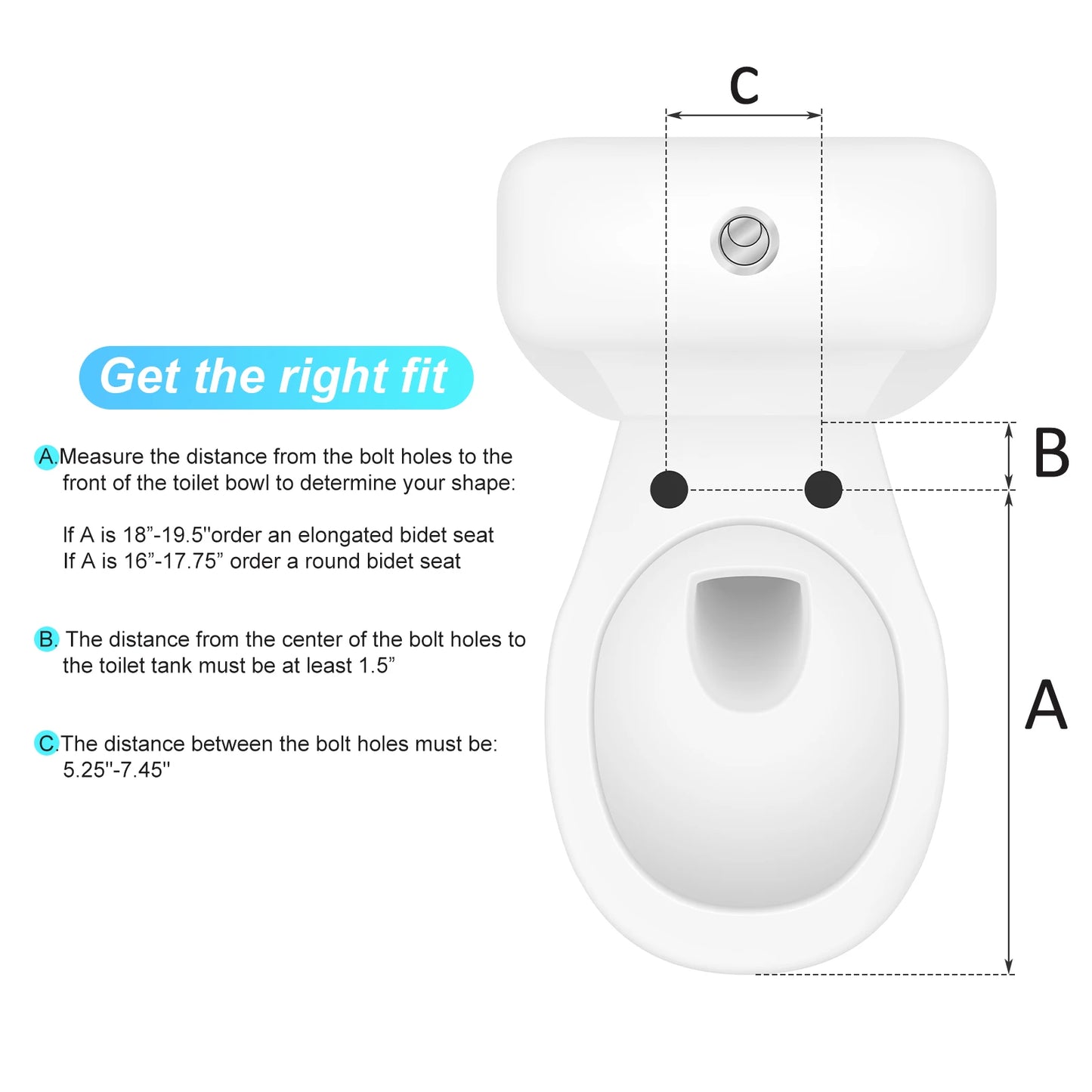 TWISTER.CK Premium Non-Electric Round Bidet Toilet Seat With Dual Nozzles