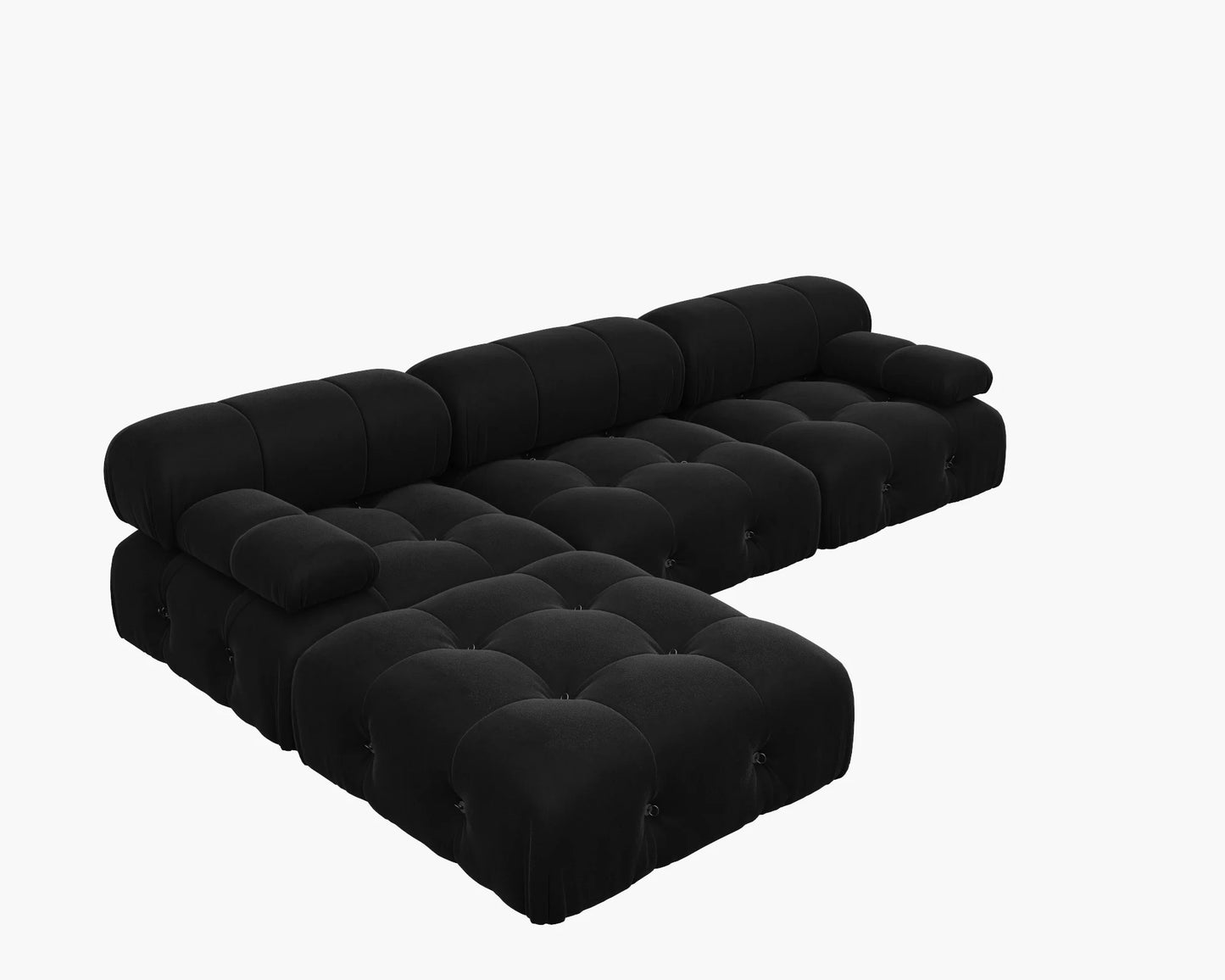 Sdorens Sectional Sofa L Shaped Velvet Couch With Ottoman