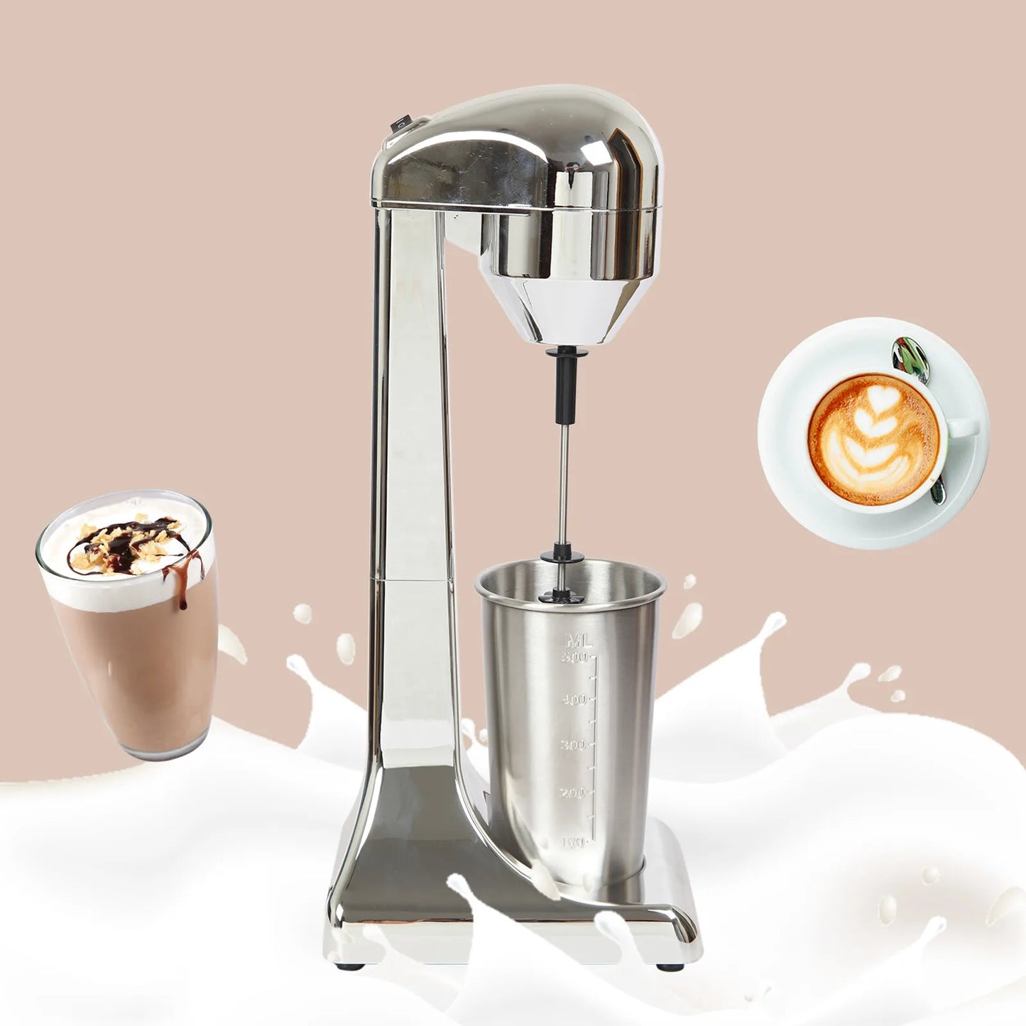 Bymaocar Electric Milk Shake Maker 2 Speed Smoothie Mixer