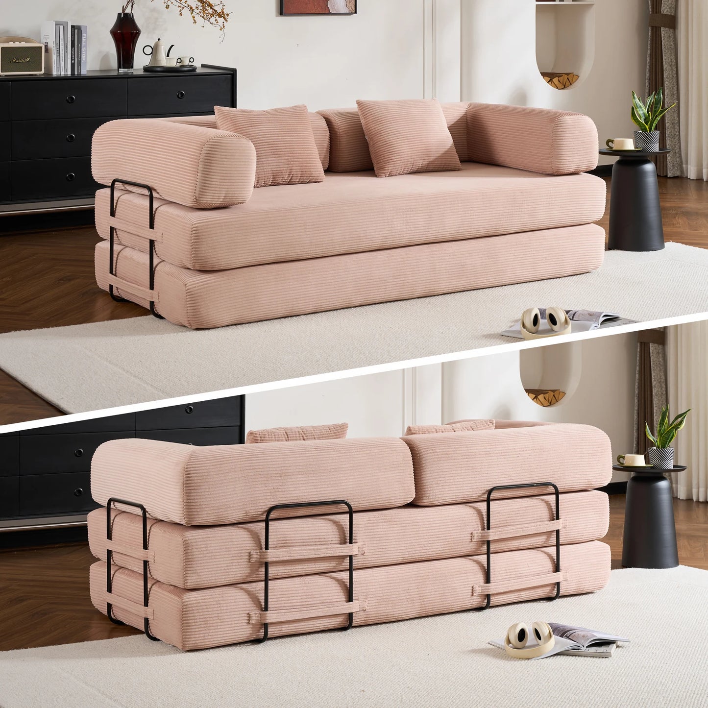 THOLASIS Folding Convertible Sofa Bed for Small Spaces