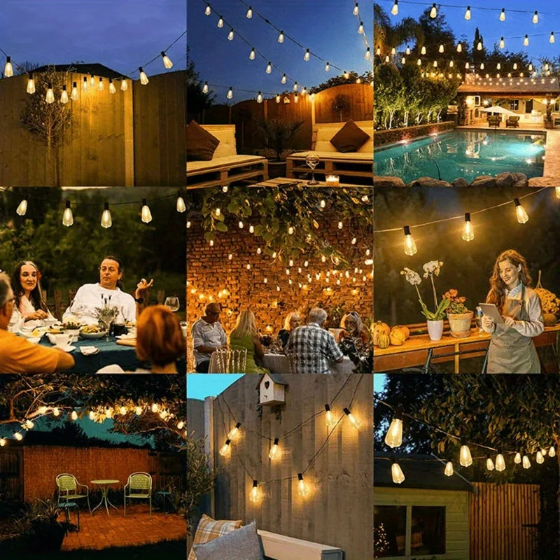 MIMIRGB Outdoor String Lights LED Patio And Backyard Decor