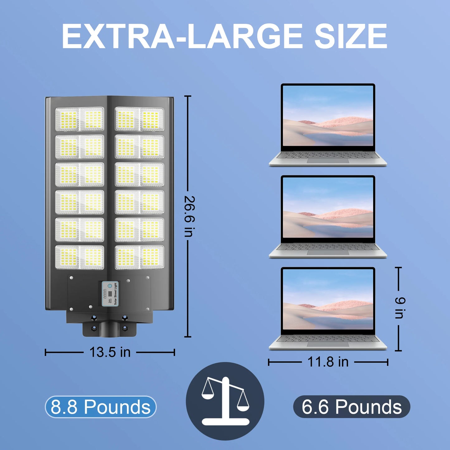 6000 Watt Solar Street Light With Motion Sensor IP65 Waterproof