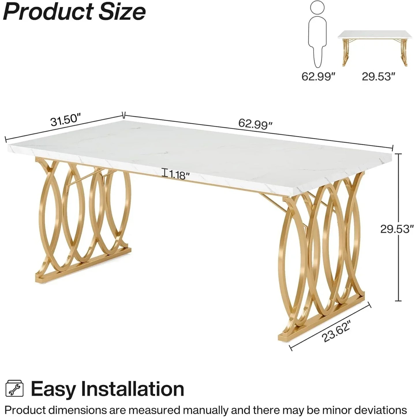 Little Tree Modern Dining Table Rectangular Kitchen Dining Room Furniture