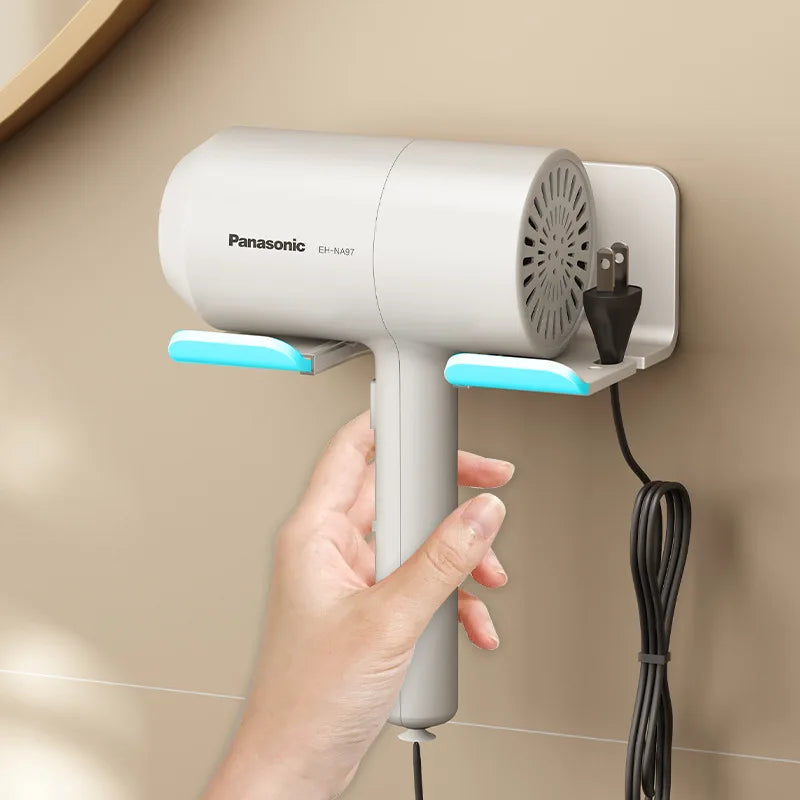 Hair Dryer Holder Wall Mounted Aluminum Stand Rack Bathroom