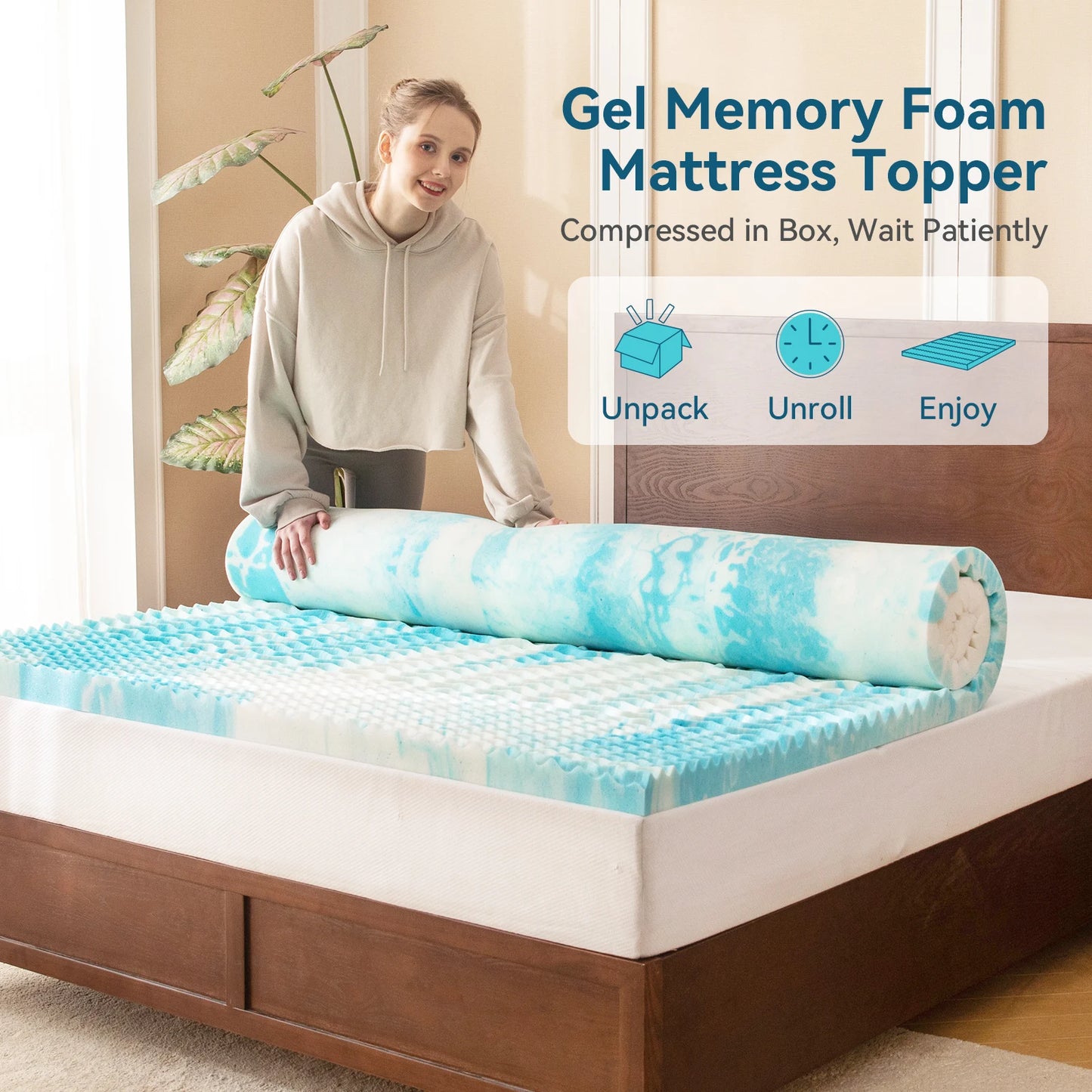 Hcore 5 Zone Memory Foam Mattress Topper With Cooling Gel