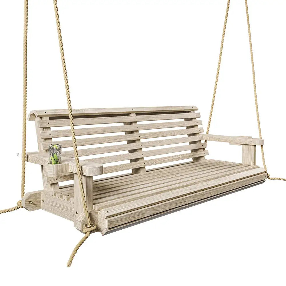Heavy Duty 800 Lb Treated Pine Porch Swing With Ropes