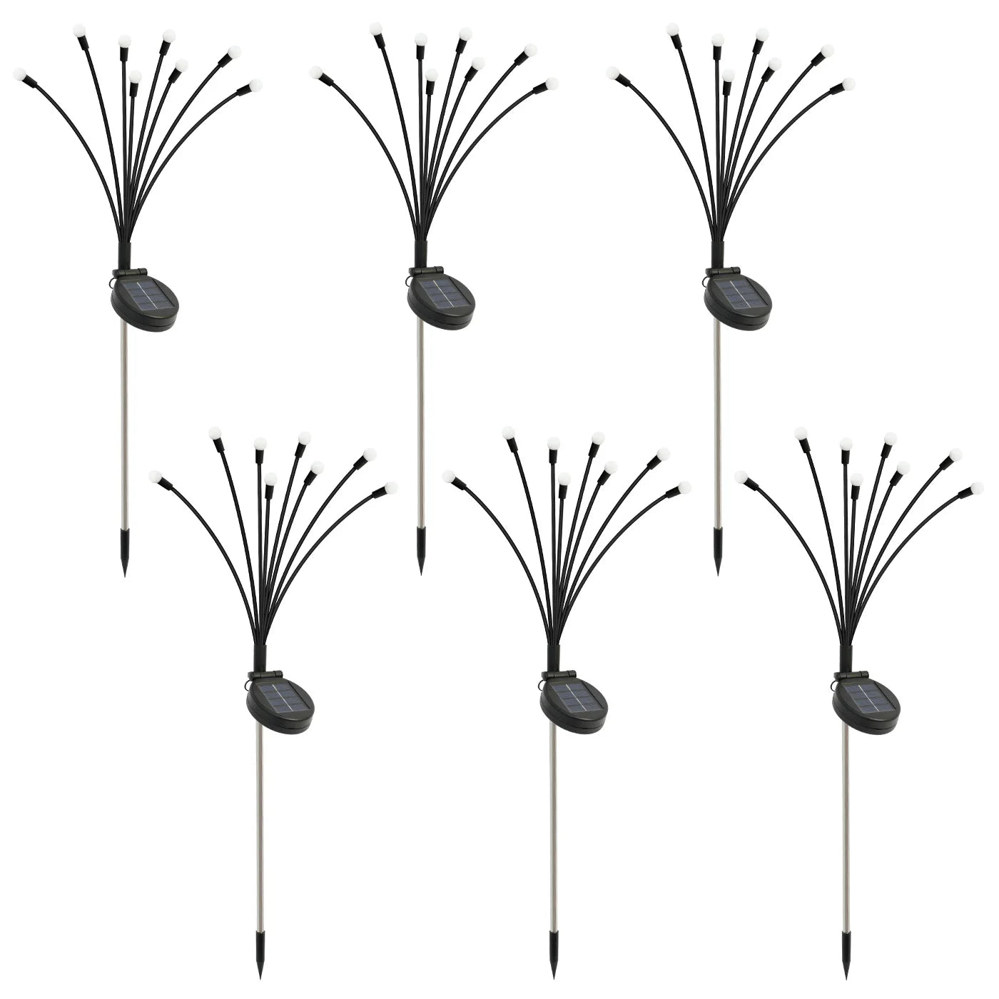 8 Head Solar Firefly Lights Outdoor LED Garden Decor Waterproof