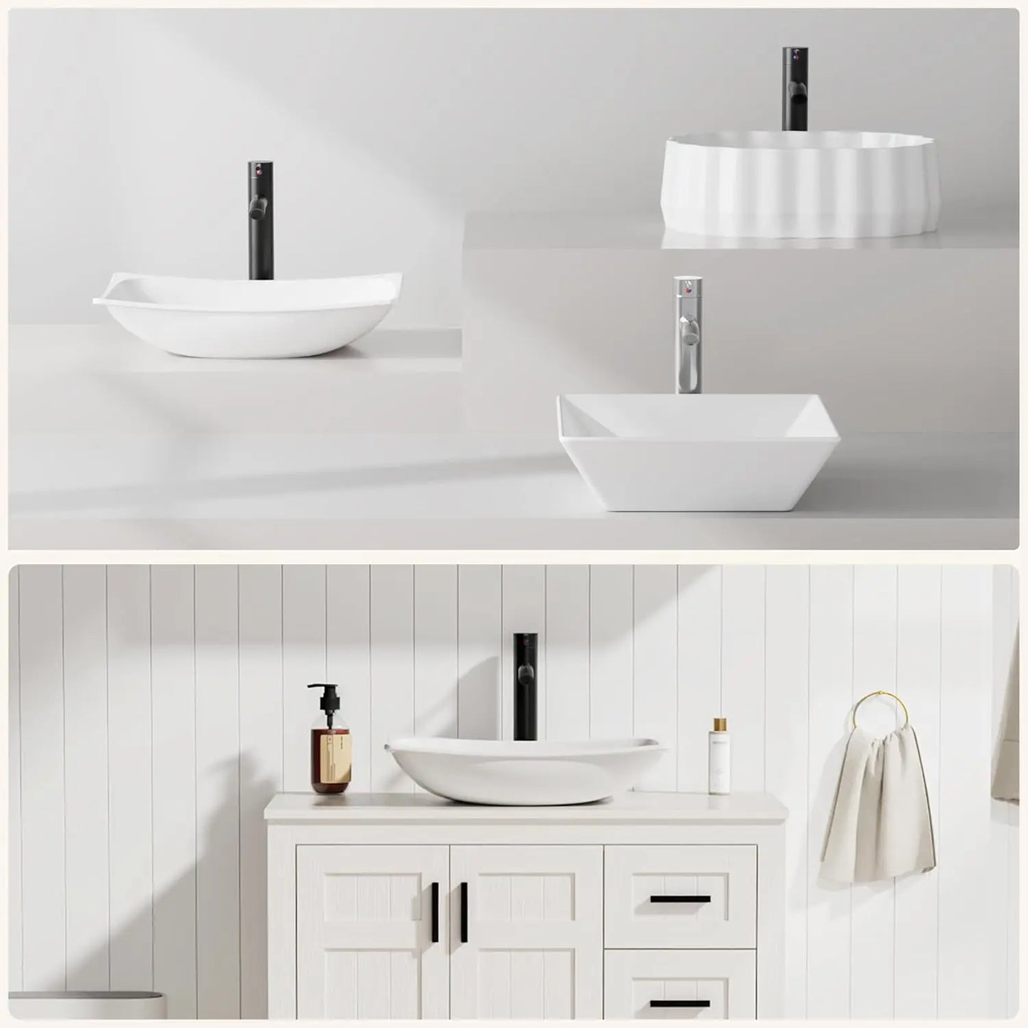 Bathroom Vanity With Vessel Sink Freestanding Cabinet