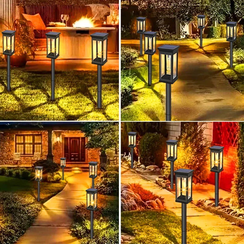 FAMCDC Solar Pathway Lights Waterproof Outdoor LED Landscape Garden