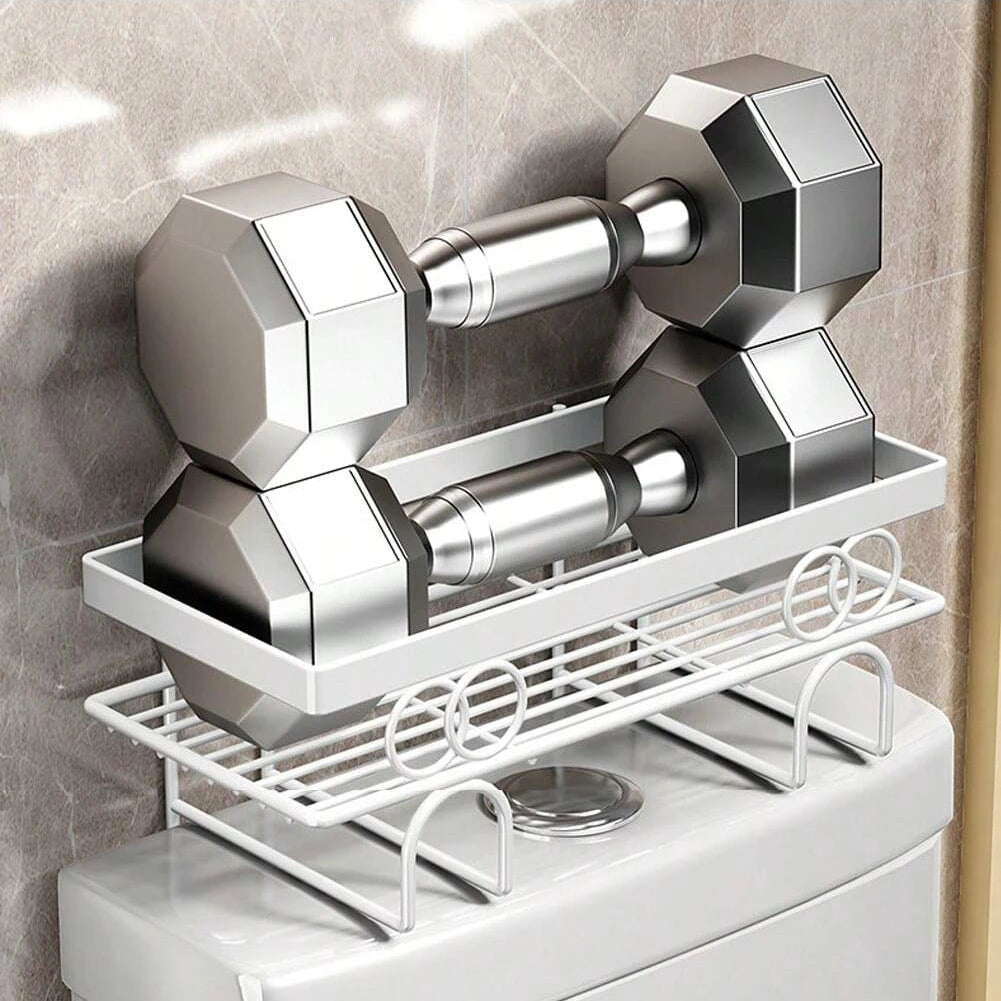 TWISTER.CK Over Toilet Storage Shelf Triple Tier Organizer With Hook