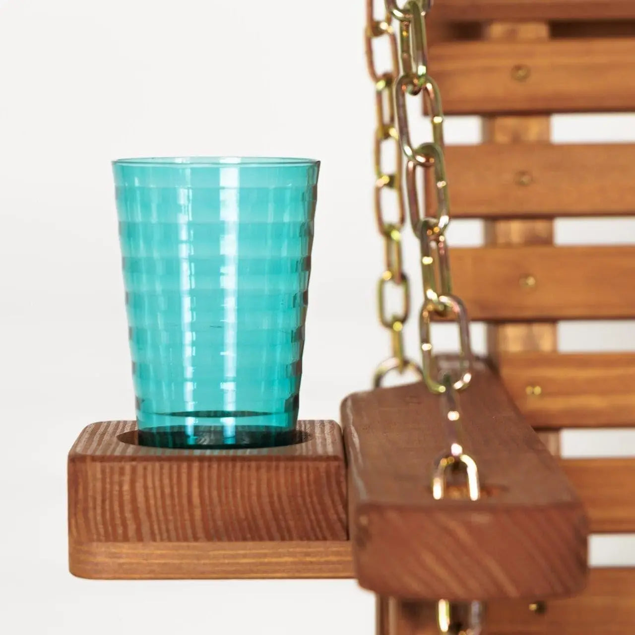 Heavy Duty Porch Swing With Cup Holder Cedar Outdoor Wood