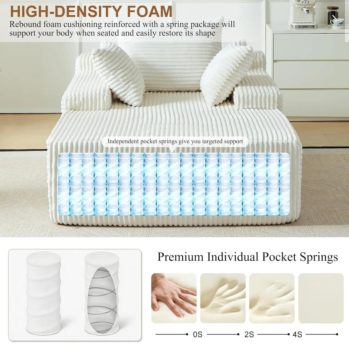 Corduroy Upholstered Sofa Bed Sleeper Couch Modern Lounge Chair