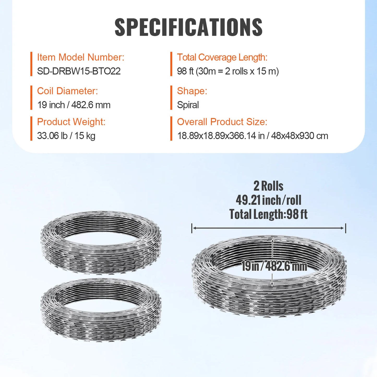 SucceBuy Double Spiral Barbed Wire Roll For Garden Fence Galvanized