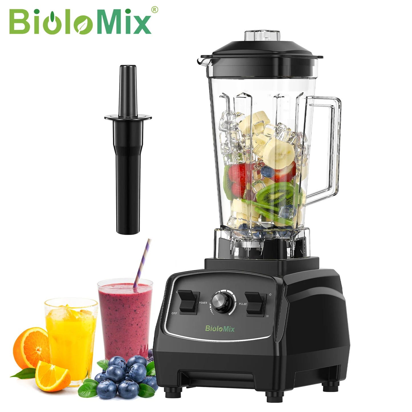 Biolomix 3HP 2200W Heavy-Duty Blender Juicer Food Processor