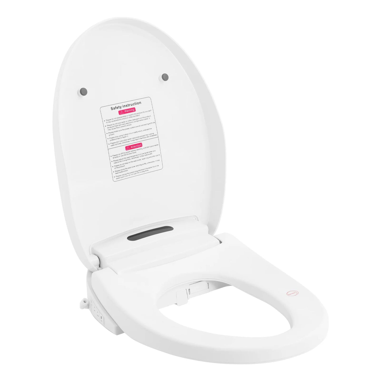 Intelligent Electric Bidet Toilet Seat With Remote And Self-Cleaning Nozzle